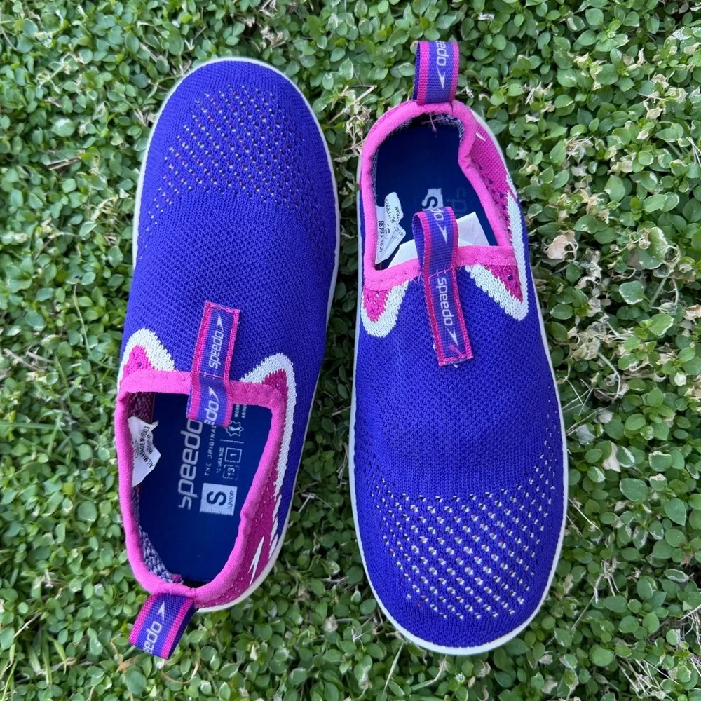 Speedo Junior Surf Strider Kids‎ Water Shoes in Purple and Pink Sz-S (13-1). G